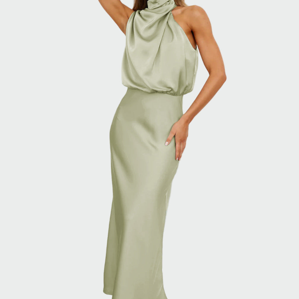 Vestido Elegante com Decote nas Costas