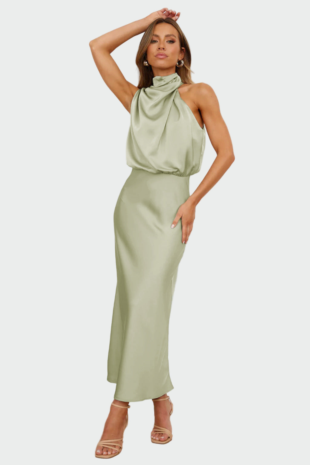 Vestido Elegante com Decote nas Costas