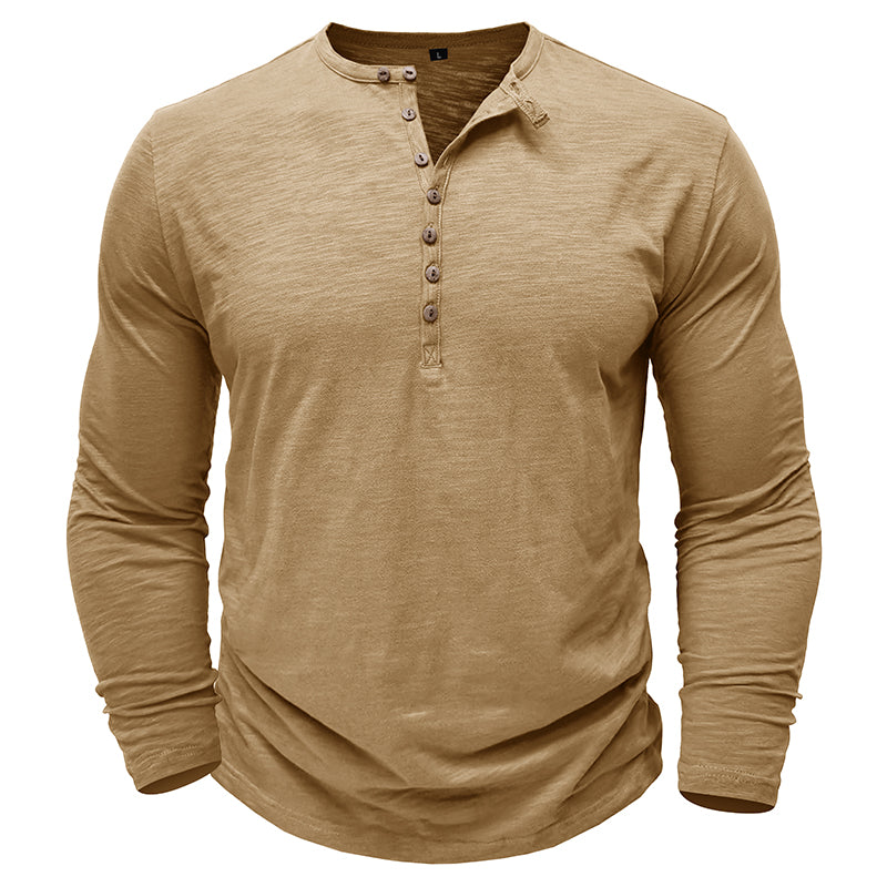 Henley - Camisa de manga comprida