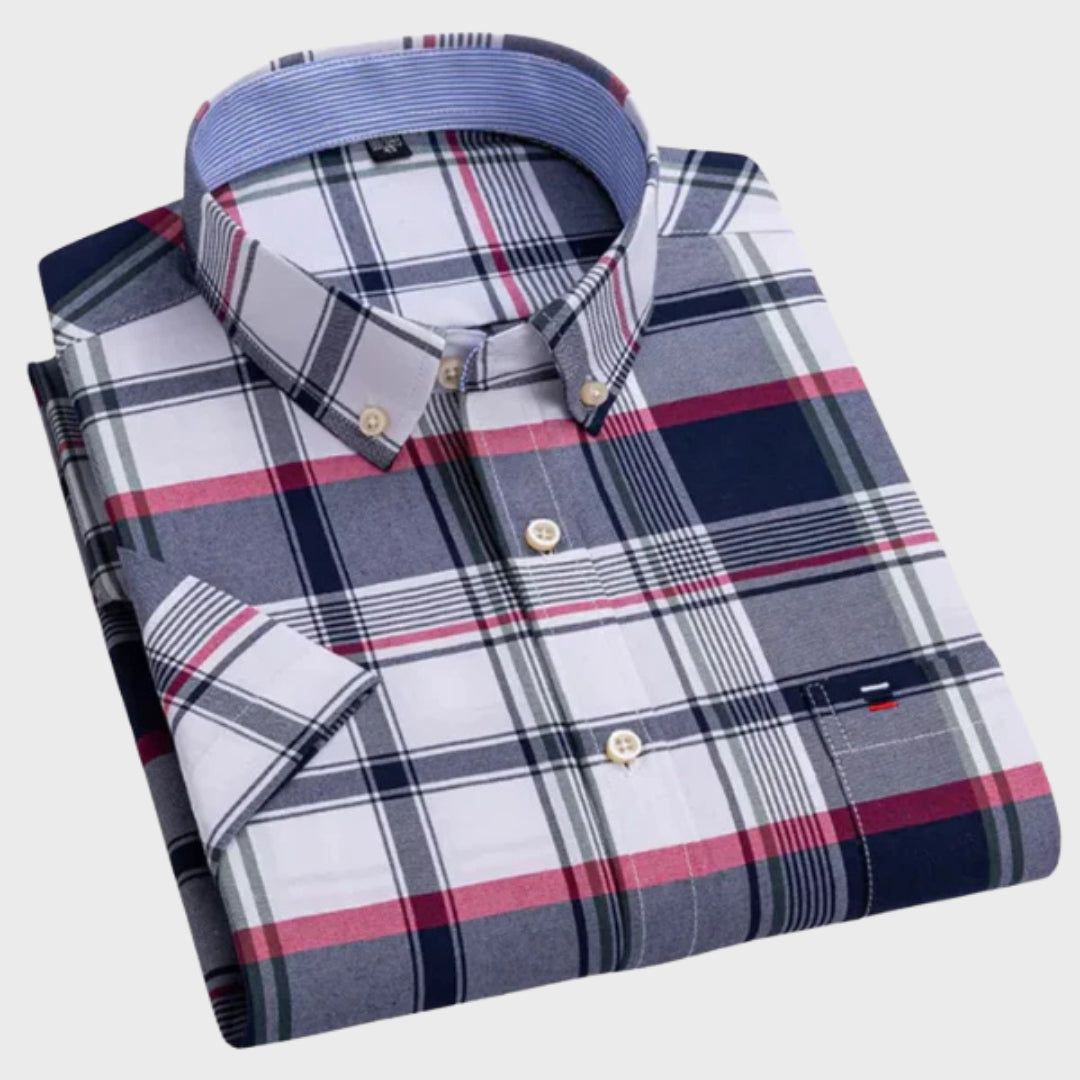 Mateus | Camisa Clássica de Algodão com Padrão