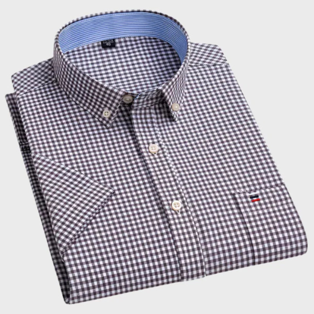 Mateus | Camisa Clássica de Algodão com Padrão