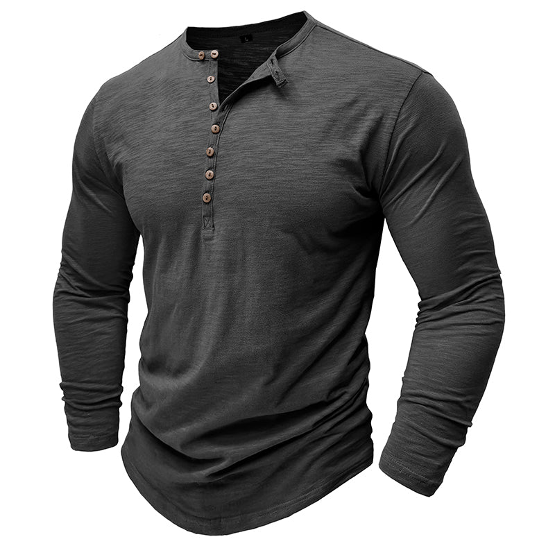 Henley - Camisa de manga comprida