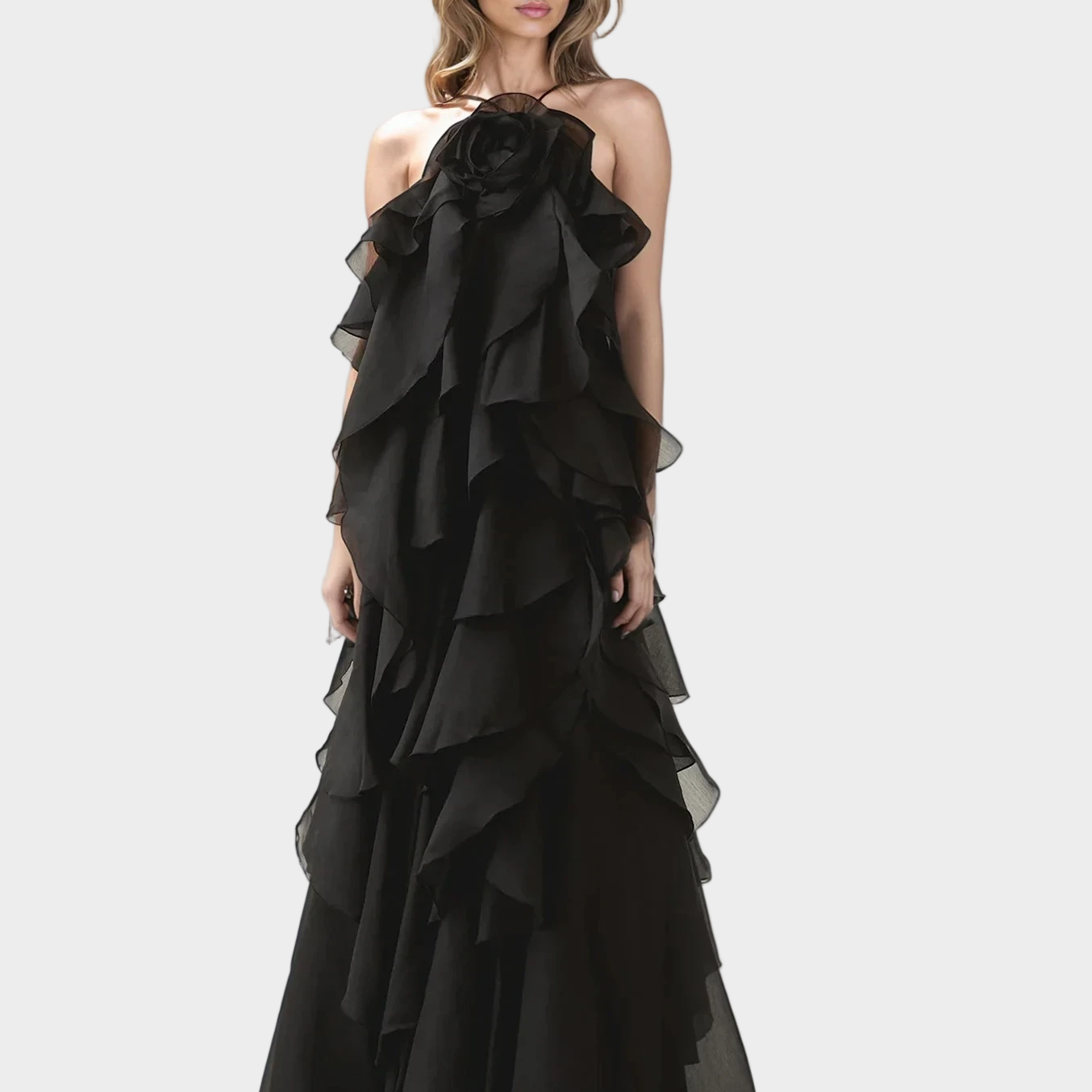 Vestido Max com Toque Romântico e Estilo Aristocrático