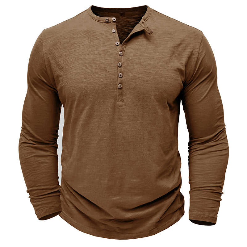 Henley - Camisa de manga comprida