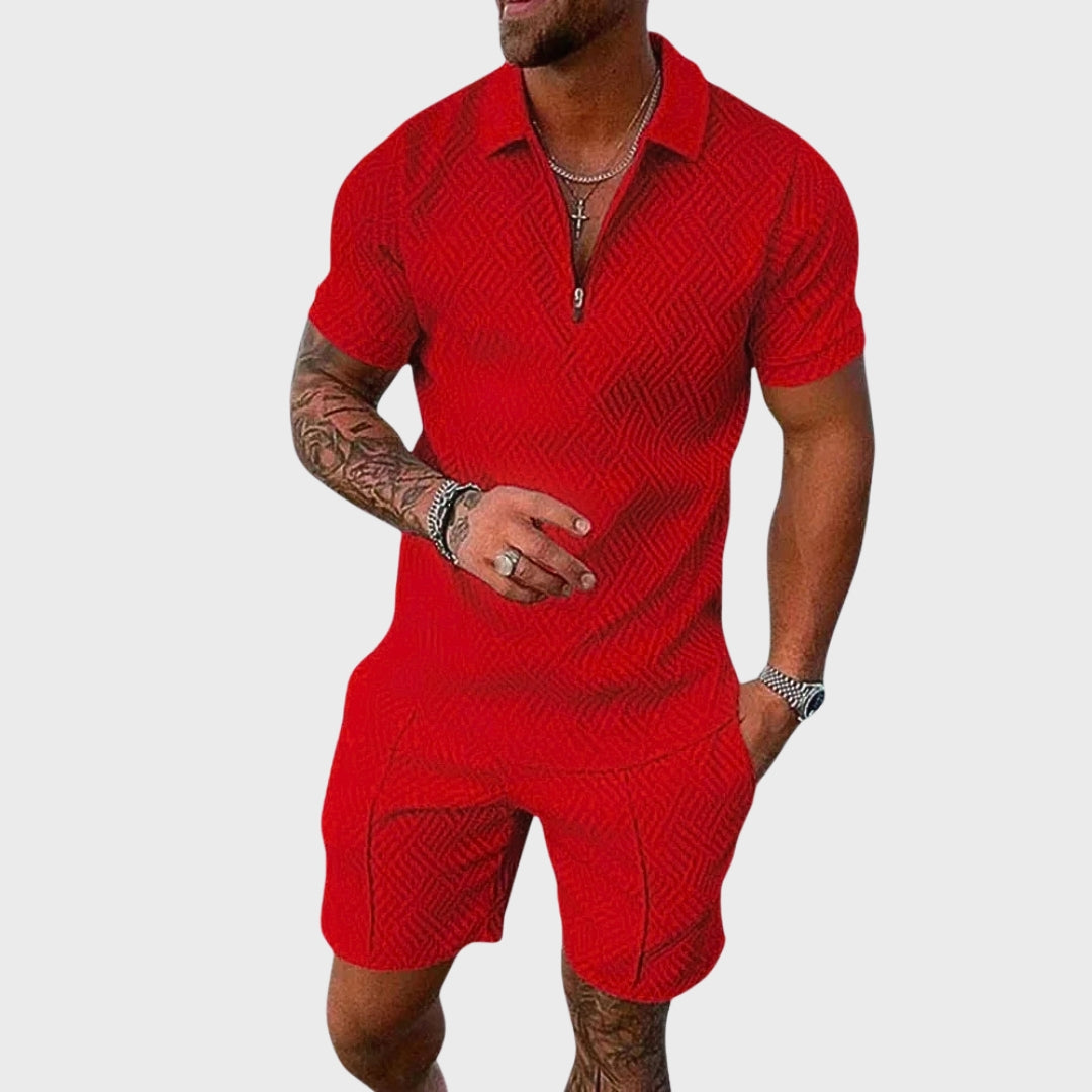André | Conjunto de Camisa Polo e Calções