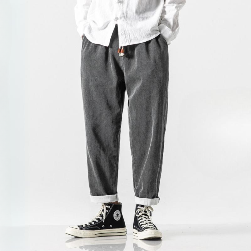 Asami - Calças de ganga confortáveis Bege