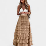 Saia Boho com Acabamento de Cetim de Malha Aberta