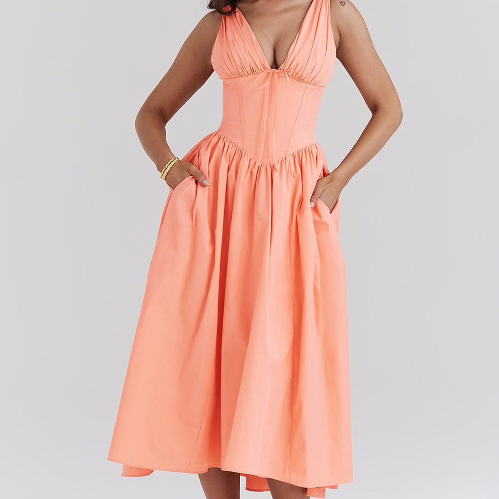 Vestido Midi de Floral Romântico
