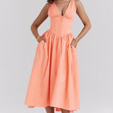 Vestido Midi de Floral Romântico