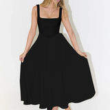 Vestido Midi Elegante com Linha Romântica