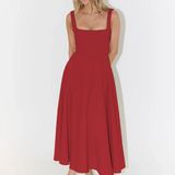 Vestido Midi Elegante com Linha Romântica