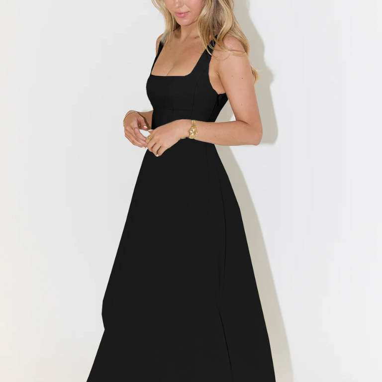 Vestido Midi Elegante com Linha Romântica