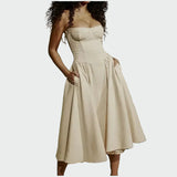 Vestido Longo de Cetim com Alças Finas