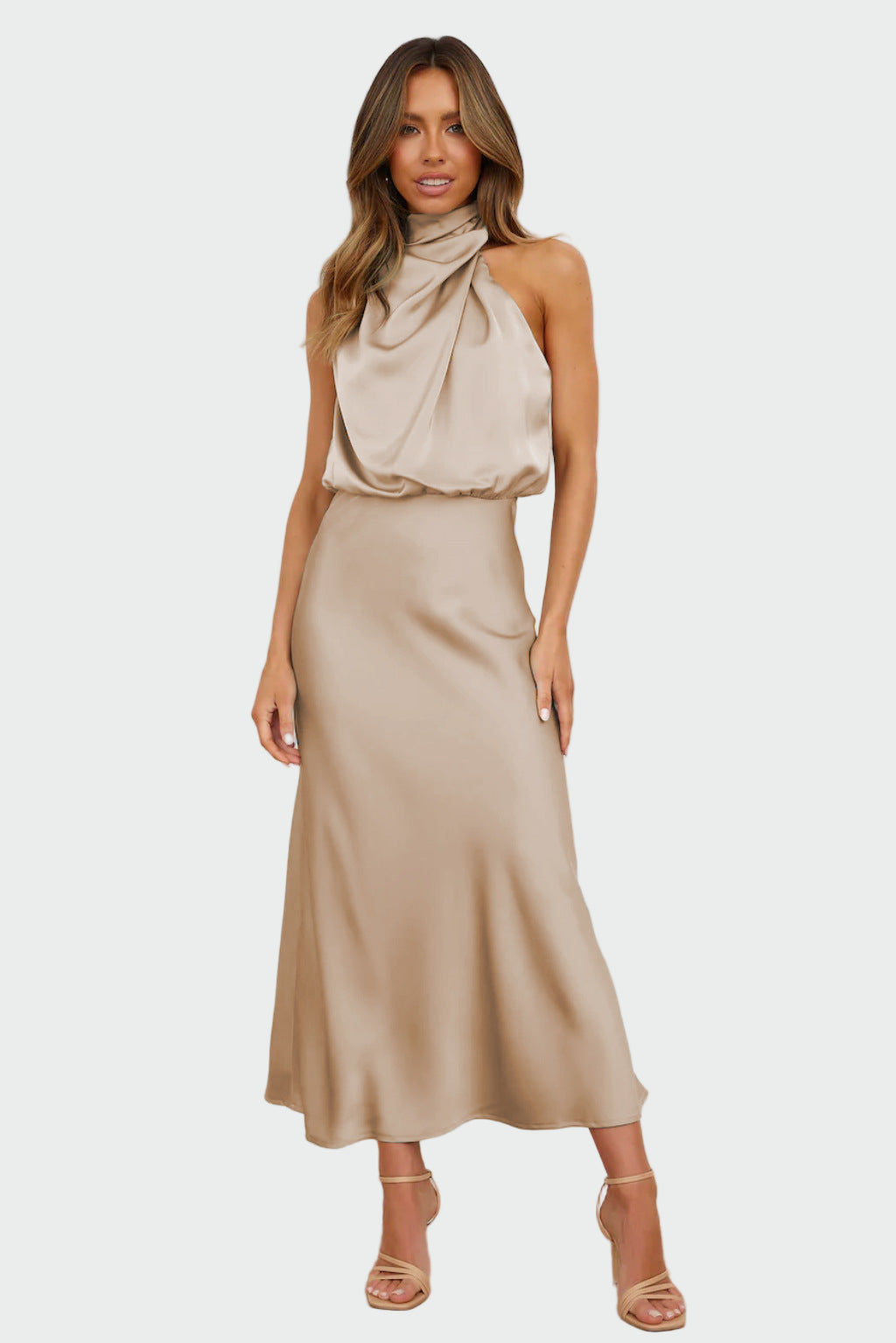 Vestido Elegante com Decote nas Costas