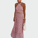 Vestido Midi Esvoaçante com Ombros Descobertos