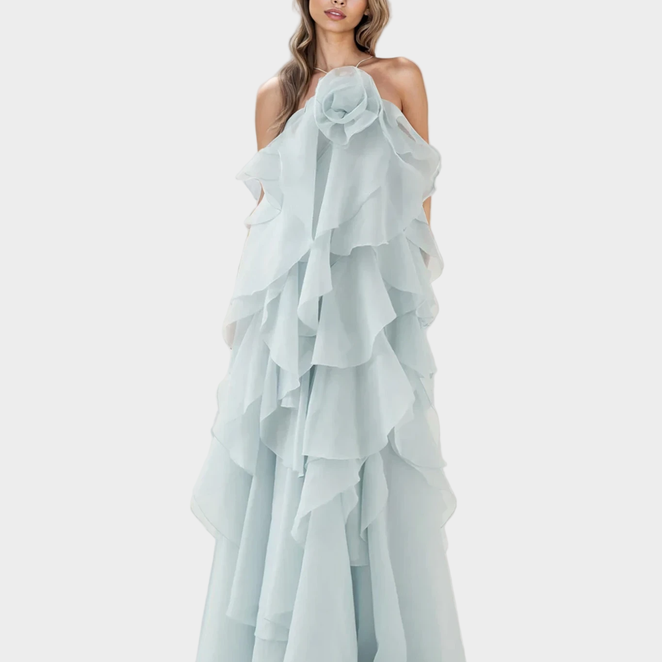 Vestido Max com Toque Romântico e Estilo Aristocrático