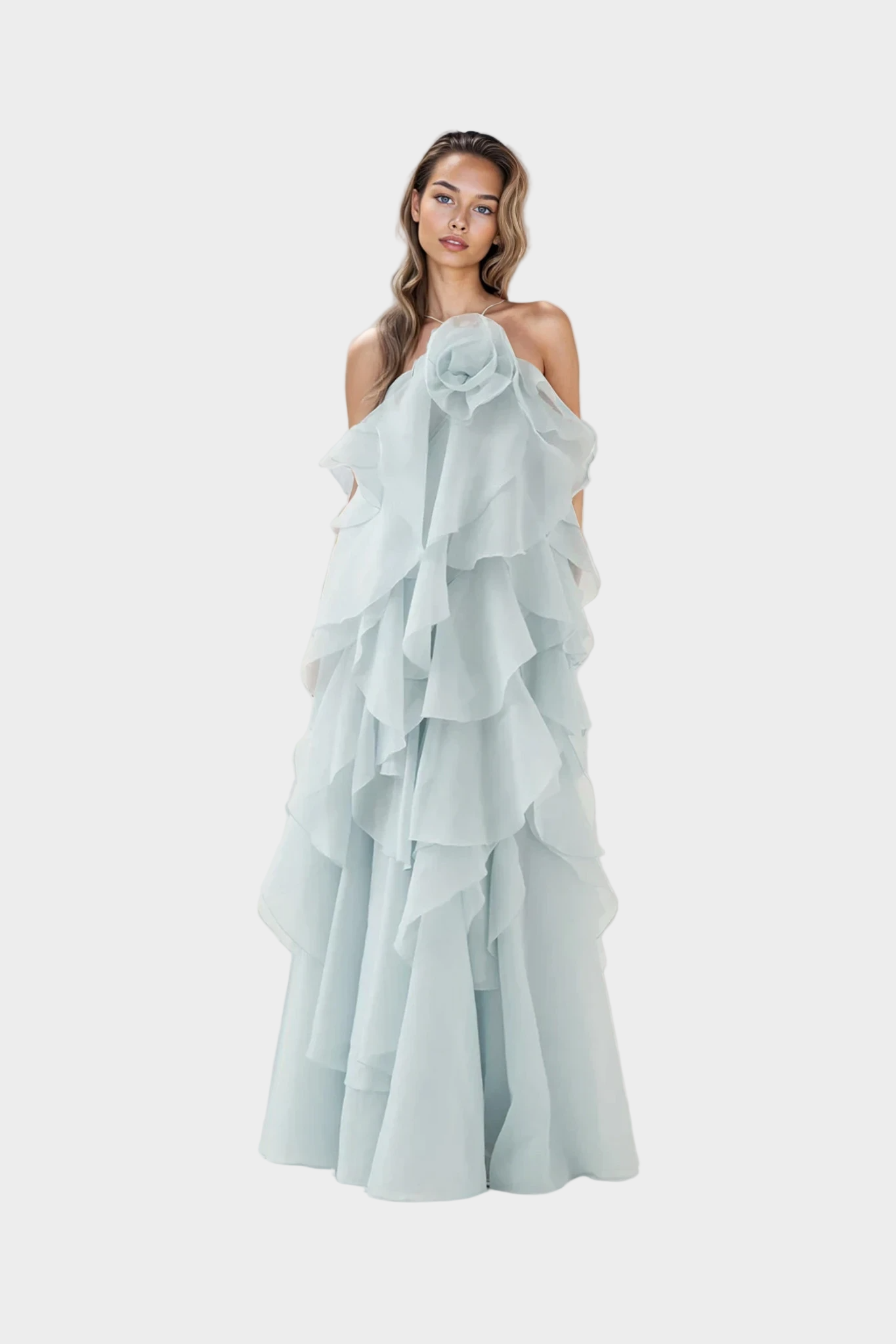 Vestido Max com Toque Romântico e Estilo Aristocrático