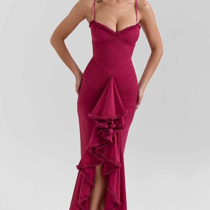 Elma | Vestido com Babados em Tule