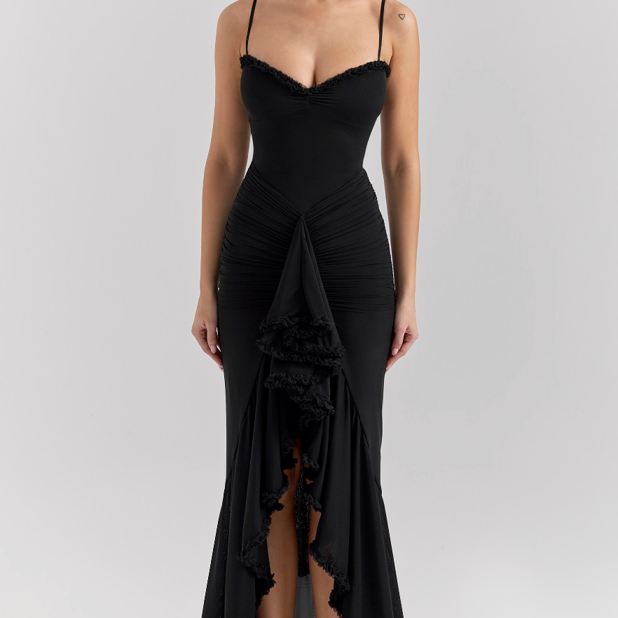 Elma | Vestido com Babados em Tule