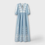 Sílvia - Vestido Estampado para uma Elegância sem Esforço