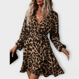 Beatriz - Vestido Curto Com Estampado Leopardo