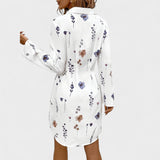 Noémia - Vestido camisa floral elegante