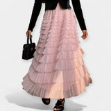 Saia Elegante com Detalhe Decorativo em Tule