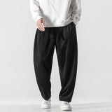 Yushiko - Calças de veludo Preto