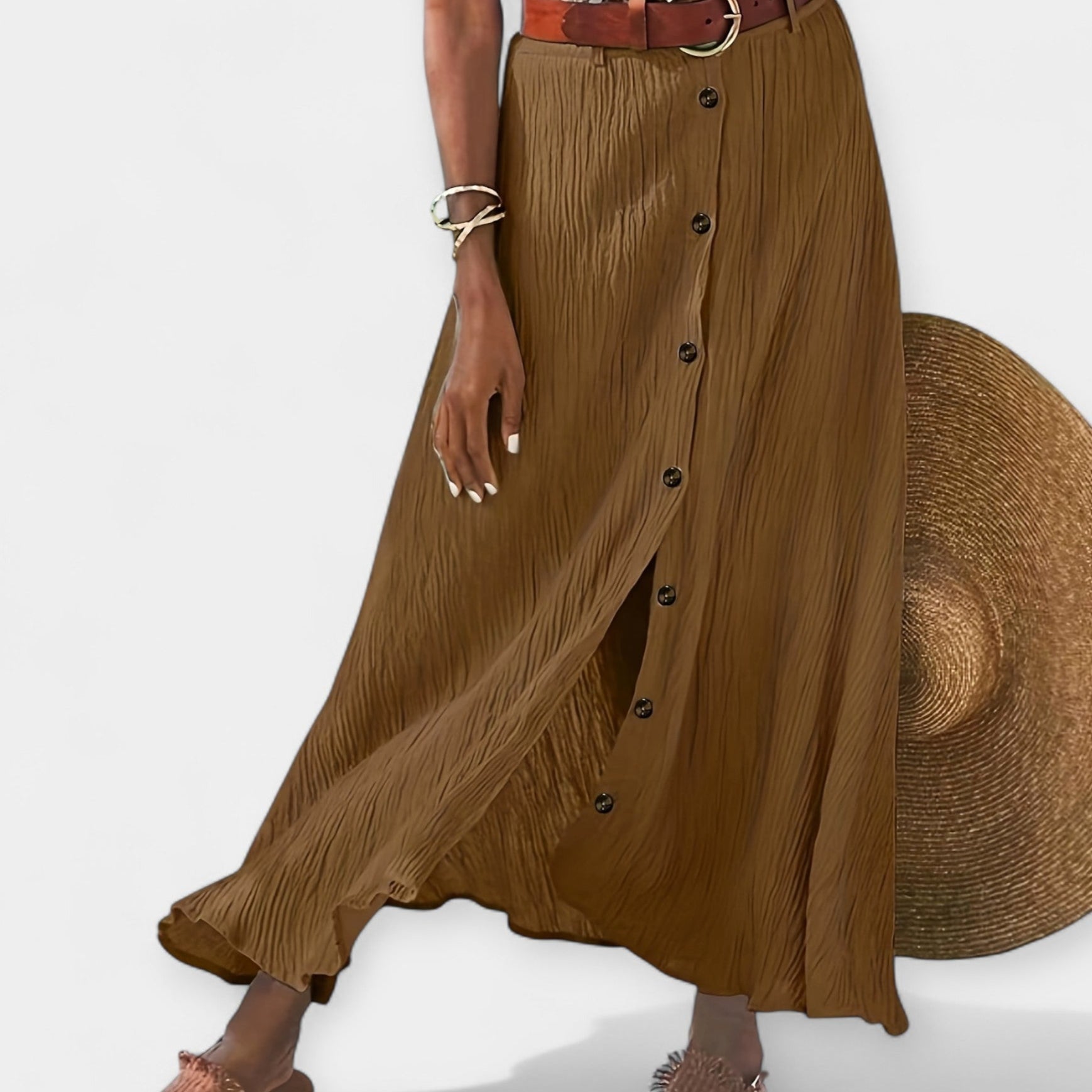 Saia Longa Semi Transparente com Abertura