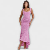 Vestido Longo com Corpo Elegante e Sofisticado