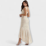 Vestido Longo com Corpo Elegante e Sofisticado