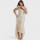 Vestido Longo com Corpo Elegante e Sofisticado