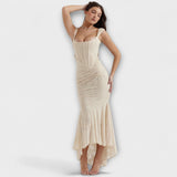 Vestido Longo com Corpo Elegante e Sofisticado