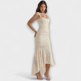 Vestido Longo com Corpo Elegante e Sofisticado