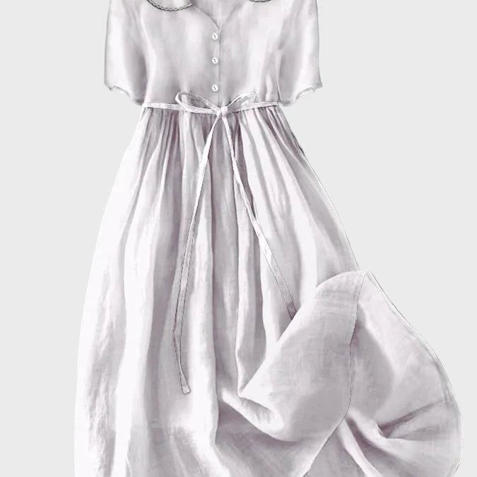 Vestido Clássico com Botões