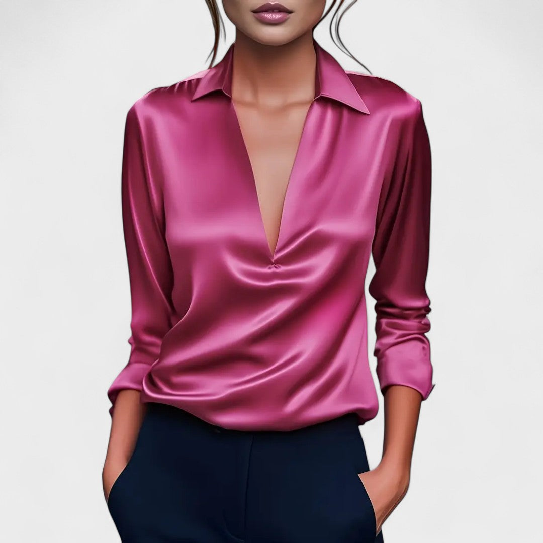 Nádia - Blusa Premium com decote em V