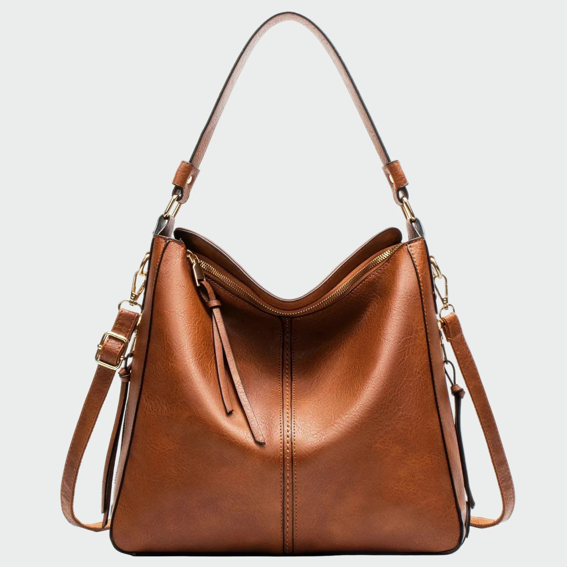 Bolsa hobo de couro clássica