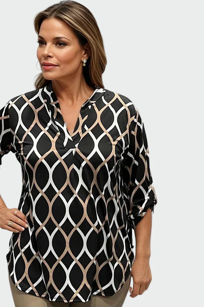 Camisa casual de manga longa com design elegante