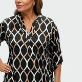 Camisa casual de manga longa com design elegante