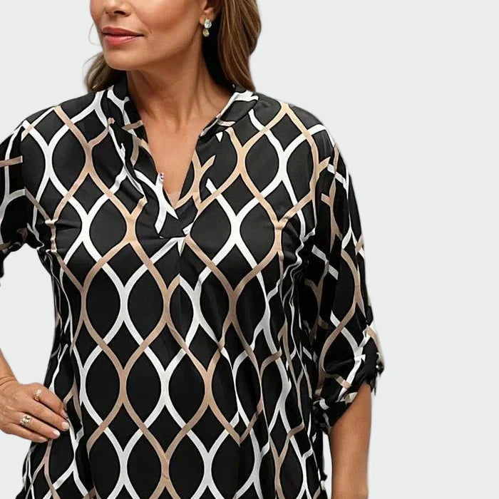 Camisa casual de manga longa com design elegante