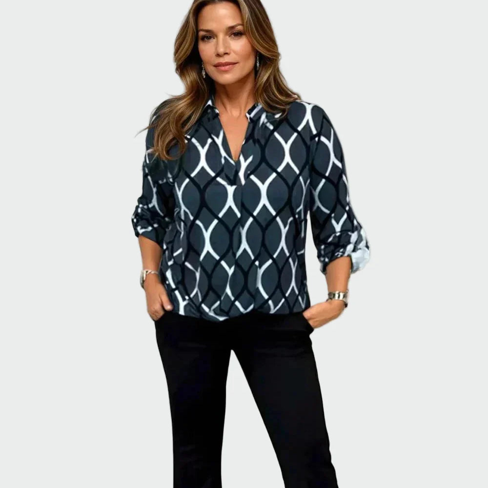 Camisa casual de manga longa com design elegante