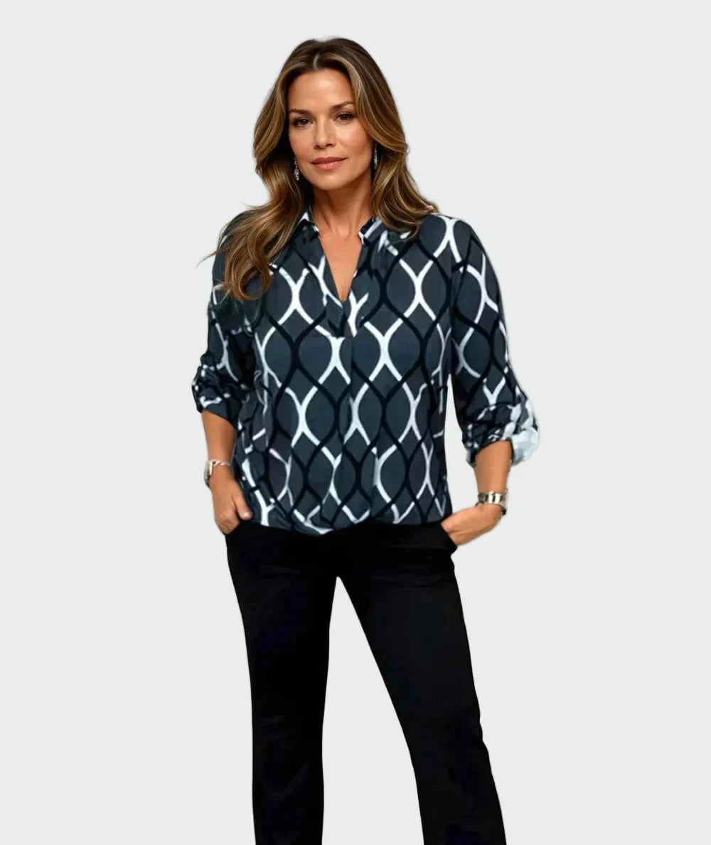 Camisa casual de manga longa com design elegante