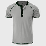 Camisa de algodão macio com mangas curtas