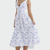 Vestido Midi de Floral Romântico