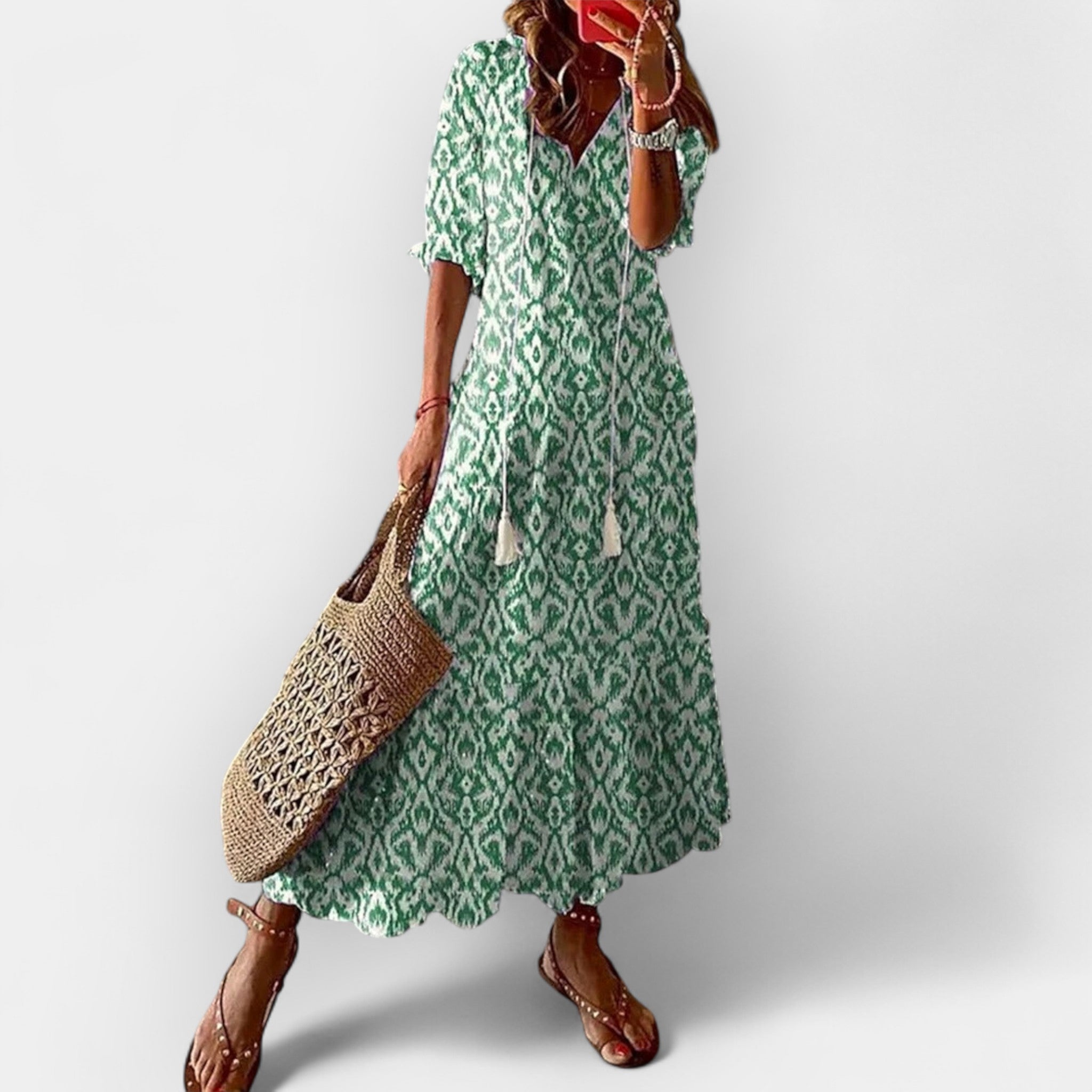 Vestido Máxi em Estilo Boho