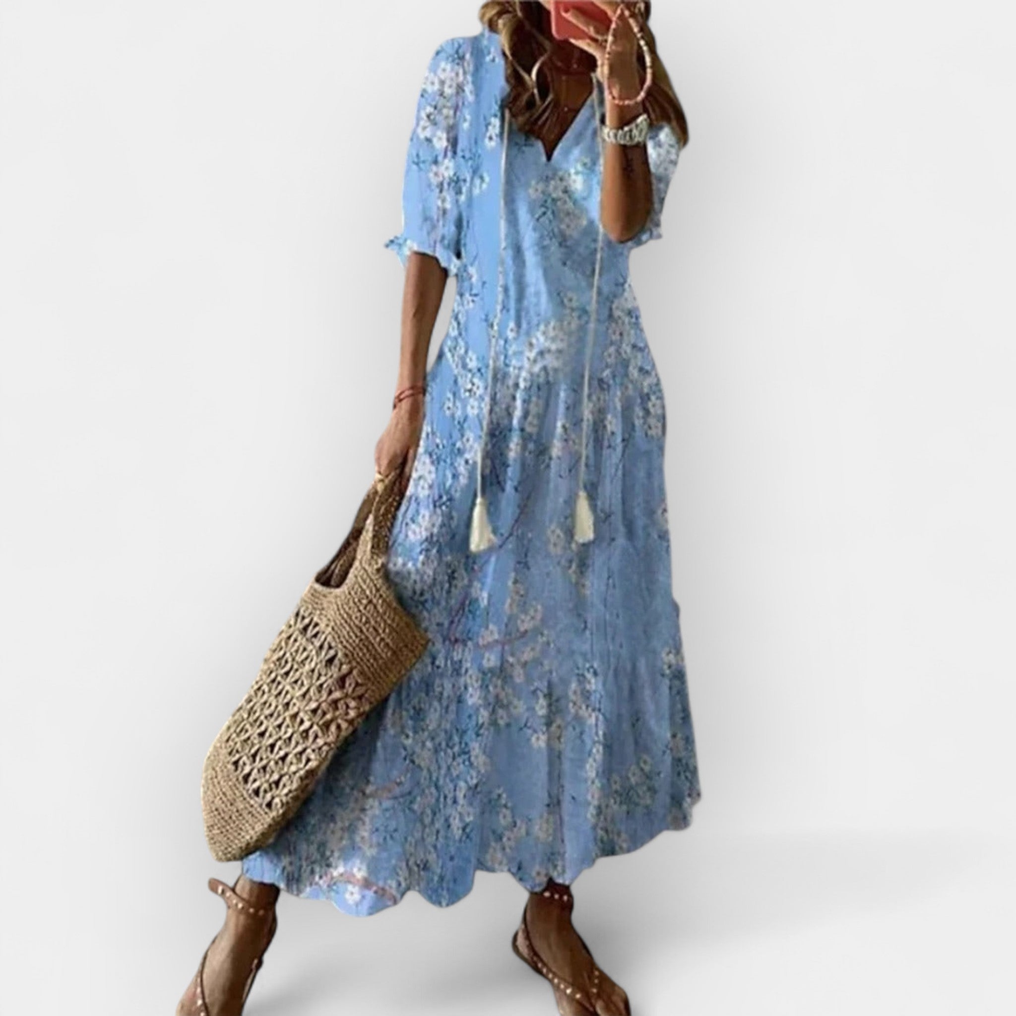 Vestido Máxi em Estilo Boho