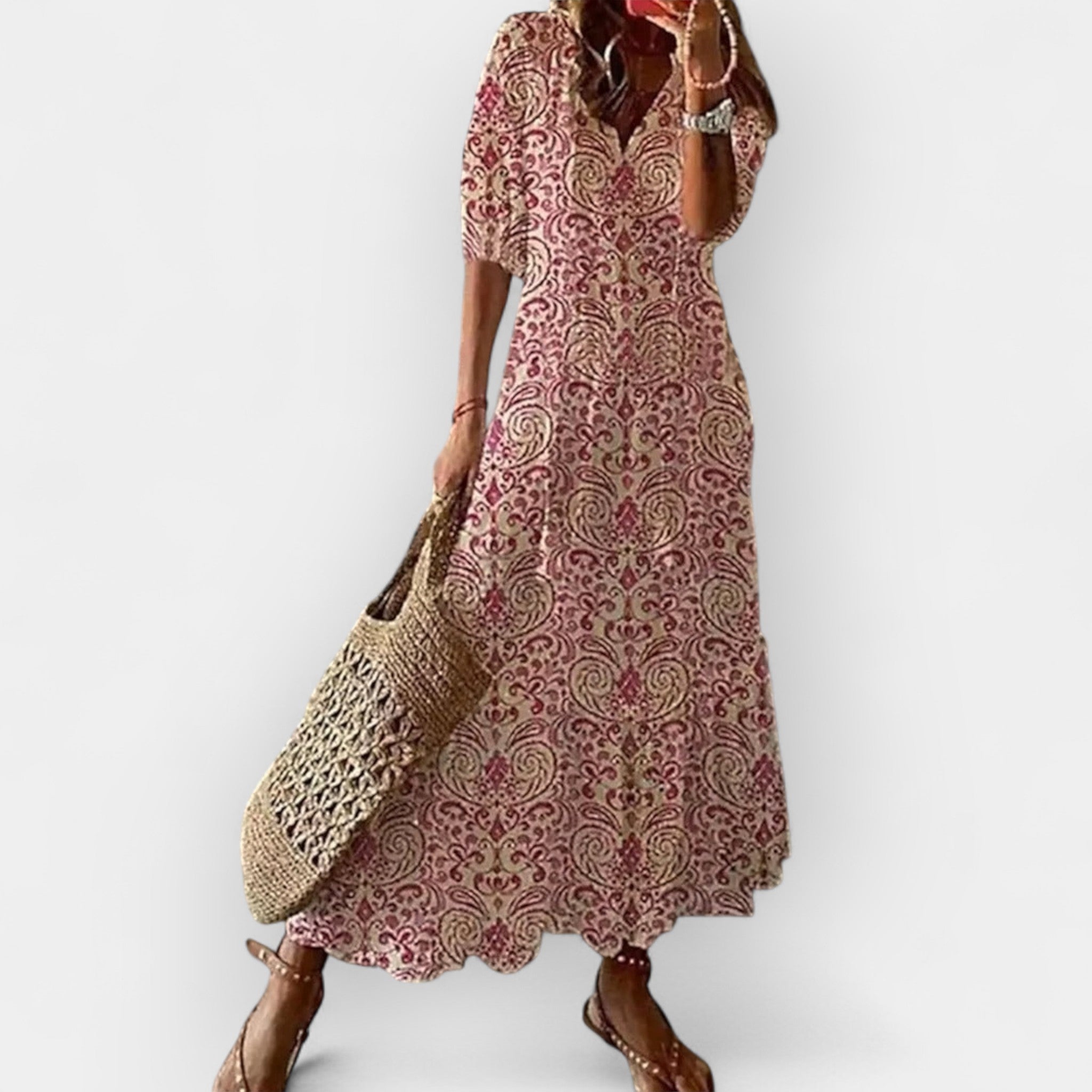 Vestido Máxi em Estilo Boho